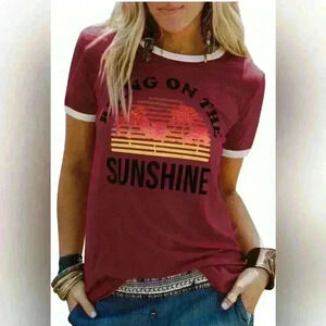 🟣Nlife “Bring On The Sunshine” Graphic Tee – 3XL